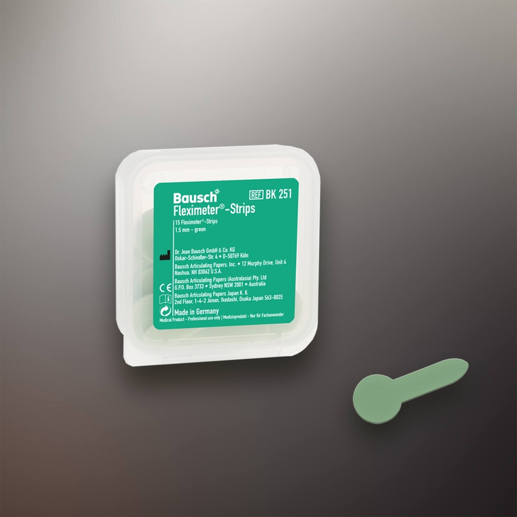 Fleximeter-Strips 1,5mm 2 mm 15 strips Green