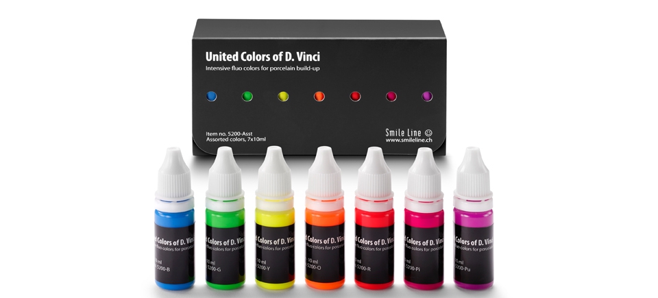 [5200-Asst] United Colors by D. Vinci -Intensive fluo. colors, set of 7