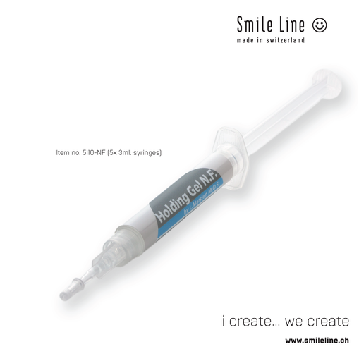 [5110-NF] Holding gel N.F., Gel for temporarily fixation of veneers and crowns (5x3ml)