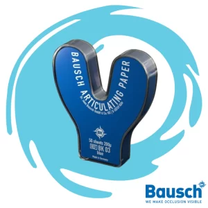 Bausch 200µ Articulating Paper with progressive color transfer, that highlights overall pressure distribution by means of different color shades: bausch articulating paper 200 Micron available in Jordan at JODLU Comapny