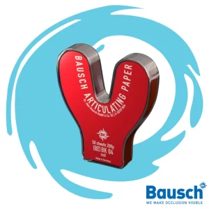 Bausch 200µ Articulating Paper with progressive color transfer, that highlights overall pressure distribution by means of different color shades: bausch articulating paper 200 Micron available in Jordan at JODLU Comapny