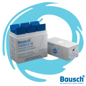 bausch articulating Papers Dental Occlution articulating paper This smooth fiber reinforced paper with high coloring capacity adapts perfectly to the occlusal surfaces. The occlusal contact points or centric contacts are marked very precisely because of the paper’s progressive color transfer. 100 micron articulating paper available at JODLU Company Jordan