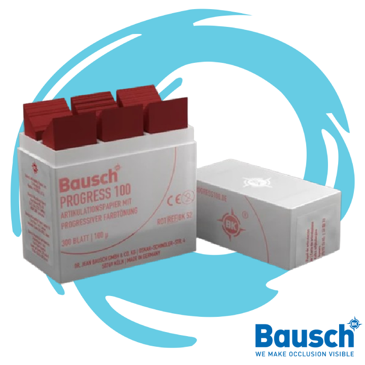 bausch articulating Papers Dental Occlution articulating paper This smooth fiber reinforced paper with high coloring capacity adapts perfectly to the occlusal surfaces. The occlusal contact points or centric contacts are marked very precisely because of the paper’s progressive color transfer. 100 micron articulating paper available at JODLU Company Jordan