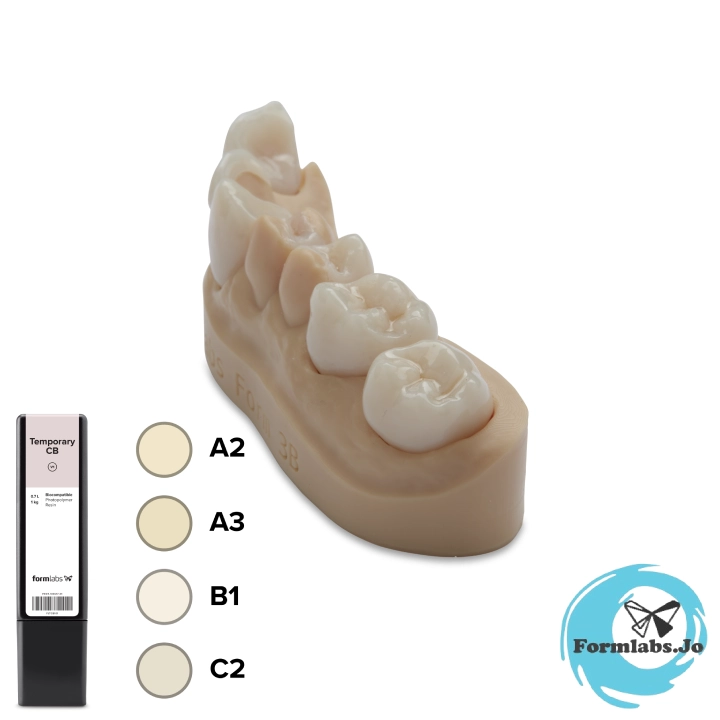 Permanent Crown Resin 3D Printers for permanent resin Crowns dental resin available at formlabs jordan