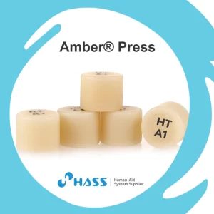 Amber Press Ingot Lithium Disilicate press ingot from hass bio available at jodlu company Jordan press ingot in Jordan Lithium Disilicate in Jordan
